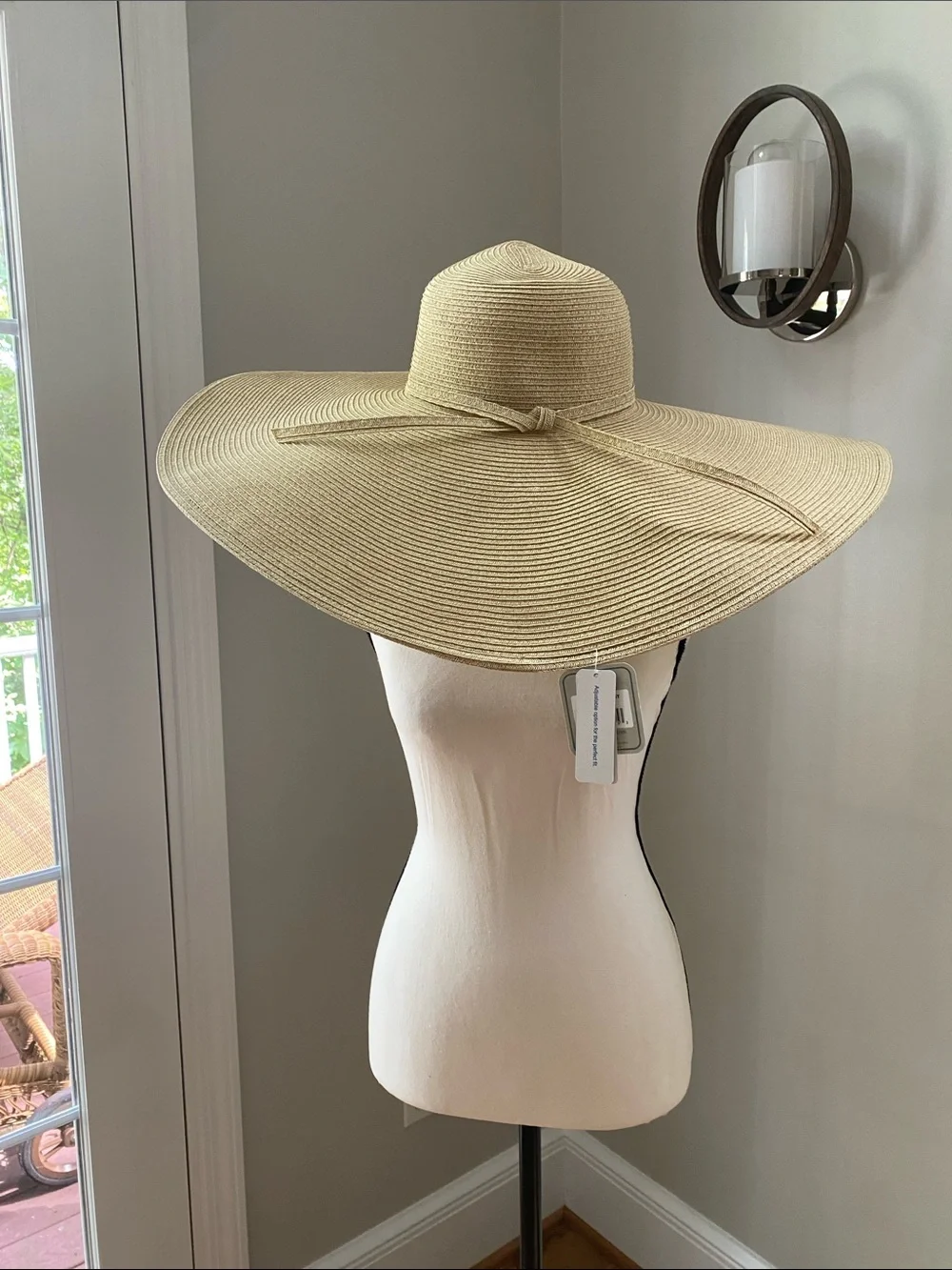 NWT San Diego Hat Company paper Wide brim floppy sun hat SPF 50+ beach